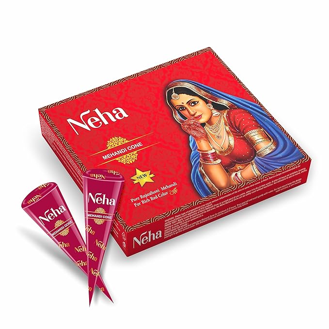 Neha Mirchi Henna Cone Dark Maroon | Inai cone neha merah pekat mirchi |  100% Original / Fast henna – HEMAA Since 1983