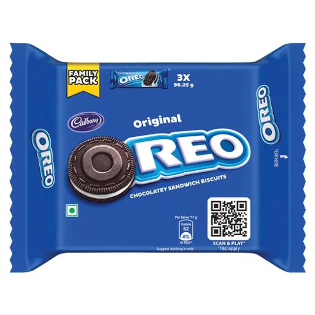 Cadbury Oreo Vanilla Flavour Crème Sandwich Biscuit, 288.75 g